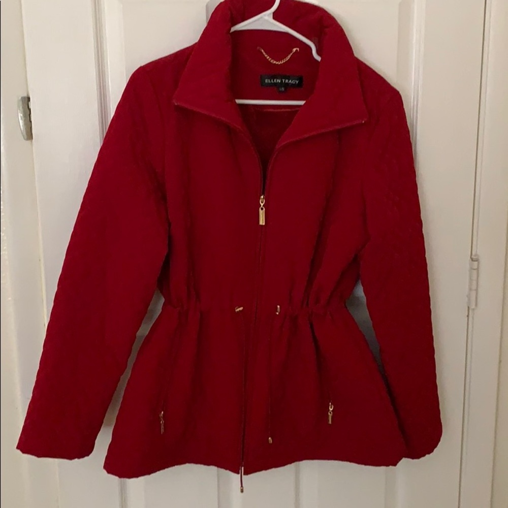 Red Ellen Tracy coat